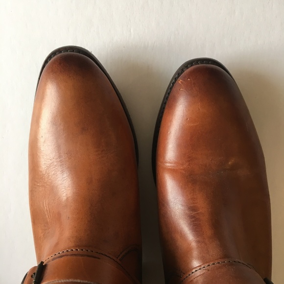 Frye Lindsay Spur Boots - Tan Colored Leather - 8M - Picture 3 of 7